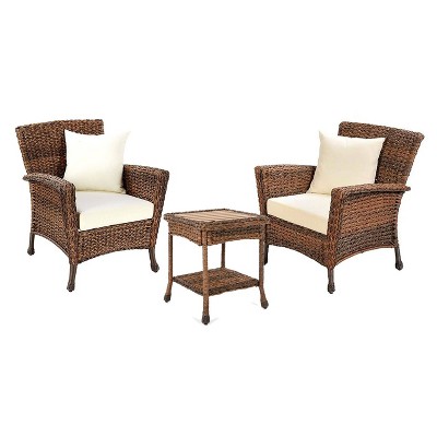 3pc Faux Sea Grass Collection Patio Set - W Unlimited