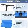 Snow Plow Shovel with Wheels, Heavy Duty Metal Snow Pusher with Adjustable Handle and Angled Blade for Driveway, Doorway, Sidewalk, Pavement - 4 of 4