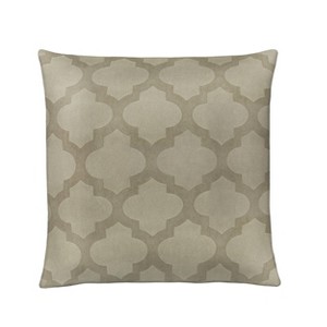 Kate Aurora Maison Textured Quatrefoil Clover 18" X 18" Filled Accent Throw Pillow - 1 of 4