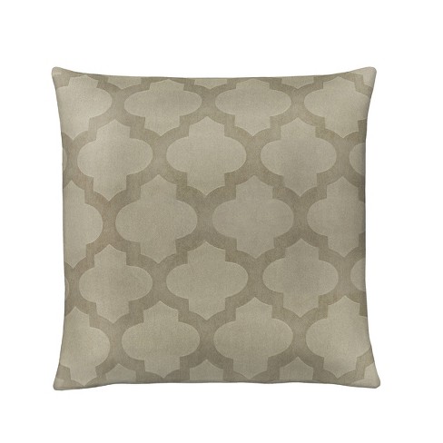 Kate Aurora Maison Textured Quatrefoil Clover 18" X 18" Filled Accent Throw Pillow - image 1 of 4