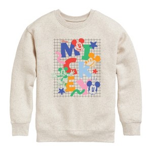 Boys' - Disney - Mickey Mouse Graphic Long Sleeve Fleece Sweatshirt - 1 of 4
