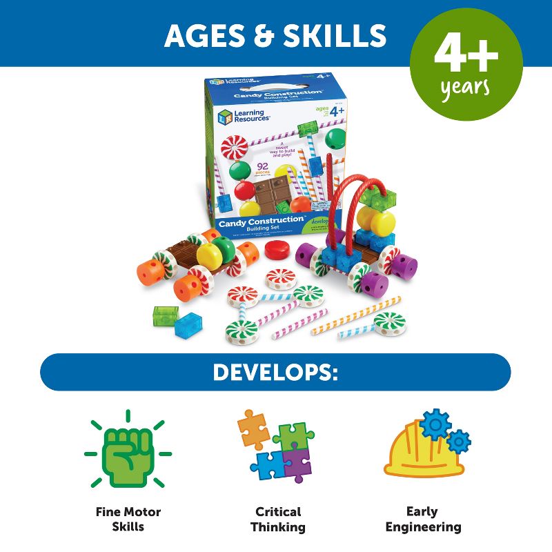 Learning Resources Candy Construction Set, 92 Pieces, 4 of 7