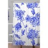 Jacqueline Maldonado Chinoserie Floral Shower Curtain Blue - Deny Designs: Botanical Microfiber Bath Decor - 2 of 4