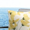 Outdoor Decor by Commonwealth Yellow Cosmos Print Outdoor Pillow Cover 18" x 18" Yellow (Cover Only) - 3 of 4
