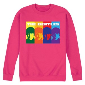 Men's - The Beatles - Hard Days Night Colors-Men's Crew Fleece Sweatshirt Graphic Fleece Sweatshirt - 1 of 4