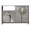 USIKEY Floor Storage Cabinet, Buffet Storage Cabinet with 2 Barn Doors, Industrial Sideboard with Adjustable Shelves, Buffet Table for Dining Room - 4 of 4
