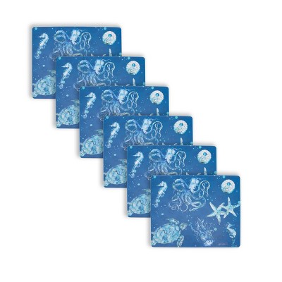 C&F Home Deep Blue Sea Hardboard Placemat Set of 6