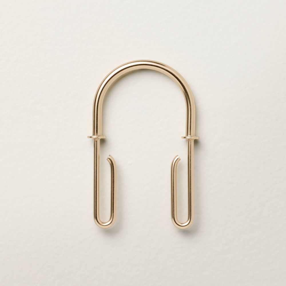 12pc Shower Curtain and Liner Hooks Brass - Hearth & Hand™ with Magnolia