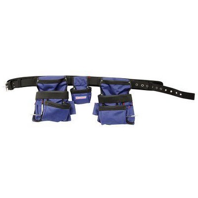 WESTWARD 5MZL1 Black Polypropylene Work Belt; Tool Belt, 13 Pockets