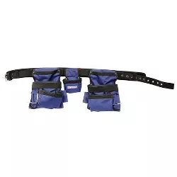 WESTWARD 5MZL1 Black Polypropylene Work Belt; Tool Belt, 13 Pockets