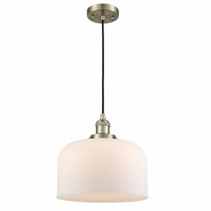 Bell - 1 Light Cord Hung Mini Pendant In Industrial Style-8 Inches Tall and 12 Inches Wide - 1 of 1