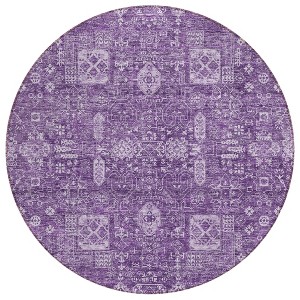 Purple Lilac And Lavender Oriental Washable Indoor Outdoor Area Rug - 1 of 4
