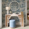 TOV Furniture Dex Upcycled Fabric Ottoman Cream - 2 of 4
