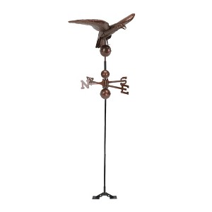 Northlight 3' Polished Eagle Outdoor Garden Weathervane - Chocolate Brown - 1 of 3