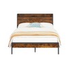 Bed Frame With Built-in Charging Station, 83.1"Lx56.1"Wx39"H, Farmhouse Platform Bed Frame, Noise Free, No Box Spring Needed, Bedroom Furniture - 4 of 4