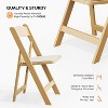 VINGLI Resin Folding Chairs with Cushion, Foldable Plastic Chair with Comfortable Padded Seats, Perfect for Event Party Indoor Outdoor, Natural, 4 PC - 4 of 4