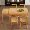 5 Piece Dining Table Set, 65" Extendable Kitchen Table Set for 4-6, Wood Table and Chairs Set With Pull-out Side Table For Kitchen Dining Room - 2 of 4