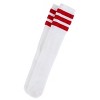 Jefferies Socks Kid's Striped Knee-High Tube Socks (1 Pair), Large (Shoe Sizes 6-9), Red - 2 of 3
