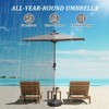 Vynxaria Rectangle Patio Umbrella - Crank Lift & Tilt Function for Ultimate Shade Control - 3 of 4
