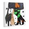 Stupell Industries Witch Broom Halloween Black Cat  Wall Plaque Art - 2 of 4