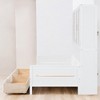 Mshliw Wooden Daybed with Glass-Door Storage Cabinets and Built-in LED Lighting – Multi-Functional Sofa, Bed, and Display Unit - 3 of 4