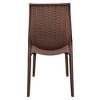 LeisureMod Kent 5-Piece Outdoor Dining Set with Plastic Square Table and 4 Stackable Chairs with Weave Design - 4 of 4
