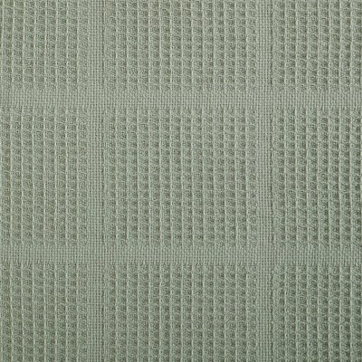 Twin Sage Green Cotton Waffle Weave Blanket