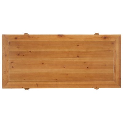 Truman Brown Rectangular Wood Cocktail Table with Storage