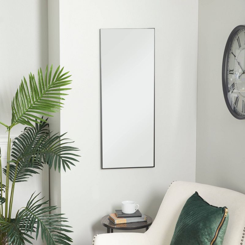 Wood Rectangle Wall Mirror with Thin Frame Black - Olivia &#38; May, 2 of 6