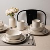 FONTOI 12-Piece Stoneware Dinner Sets with Mugs, Stackable Bowls Sets for 3, Dinner Plates Sets for Home, Kitchen, White, 10"*0.7"*10" - 4 of 4