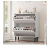 Modern Wooden Shoe Cabinet with Drawers, Adjustable Shelf for Entryway, Hallway, Living Room - 4 of 4