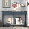 XINGHANZHENXUAN Console Table with 2 Drawers & Shelf, Easy Assembly Sofa Table for Living Room & Entryway, Distressed Wood Finish - 3 of 4