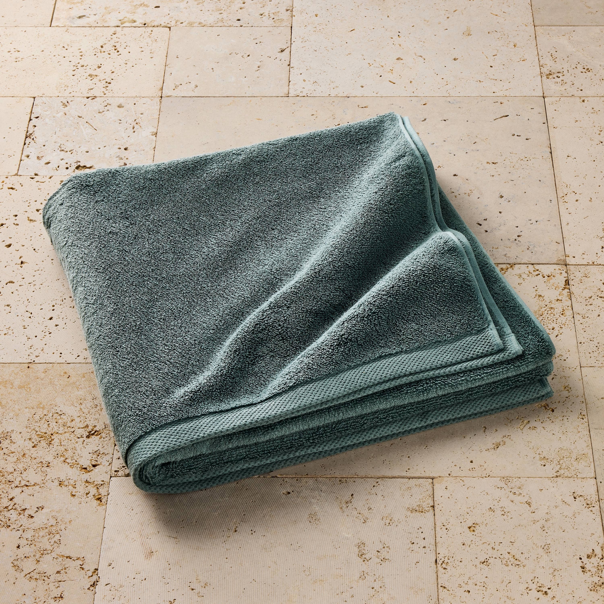 Organic Bath Sheet Dark Teal Blue - Casaluna™
