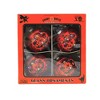 Shiny Brite 3.25 In Grinning Pumpkin Set / 4 Ornament Halloween Jol Tree Ornament Sets - 3 of 3