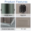 Garvee 6x5 FT Outdoor Storage Shed, Large Metal Garden Shed with Sloping Roof & Lockable Doors for Tools, Lawn Mowers & Patio Furniture - 4 of 4