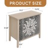 2-Door Carved Storage Cabinet with Adjustable shelf, Accent Furniture for Living Room, Hallway - Leovsnove - 4 of 4