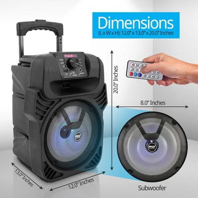 Portable Hi-Fi Bluetooth Wireless LED Speakers Stereo Enhanced Bass Built-in Mic 