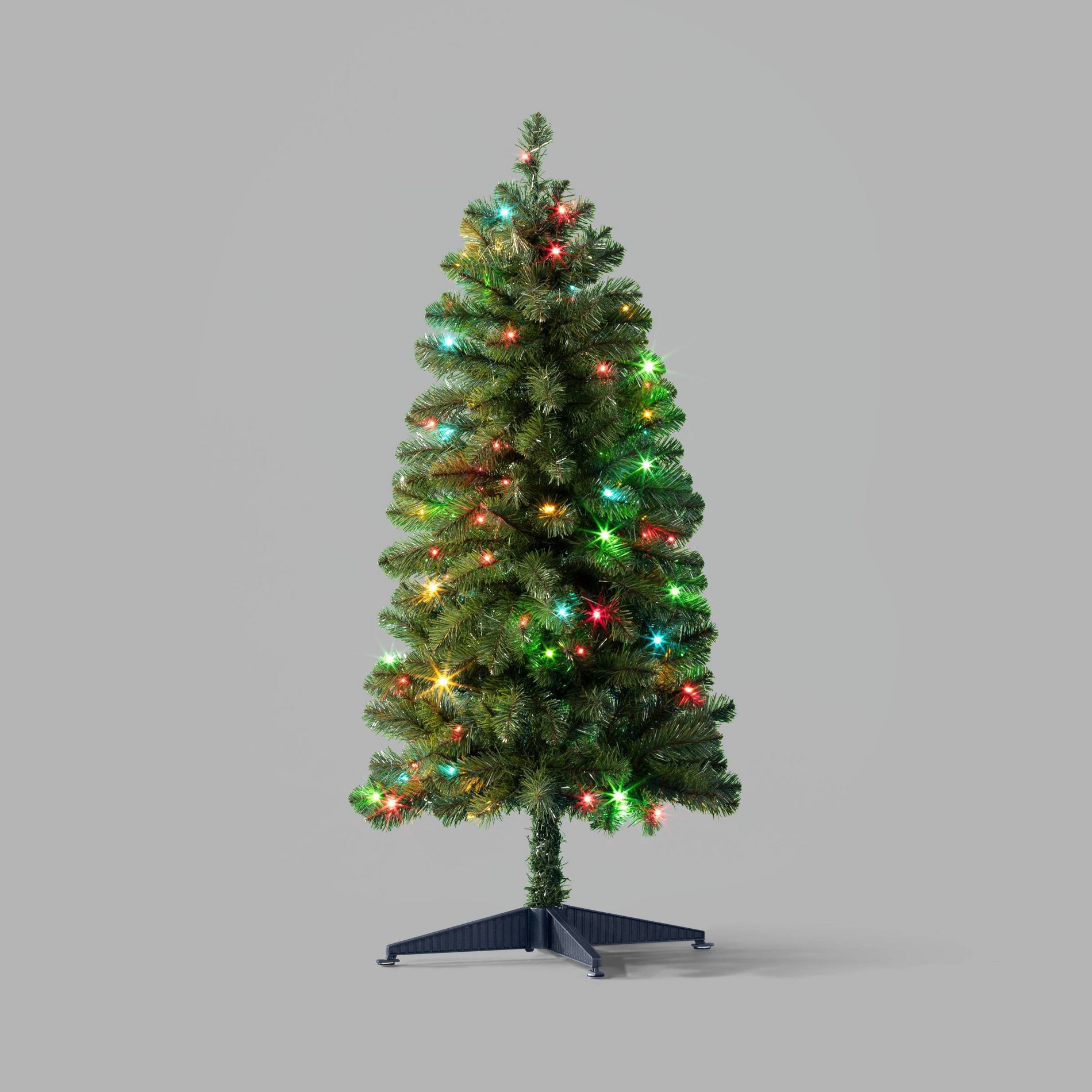 4' Alberta Spruce LED Pre-Lit Artificial Christmas Tree Bicolor Concave Lights with Twinkle - Wondershop™