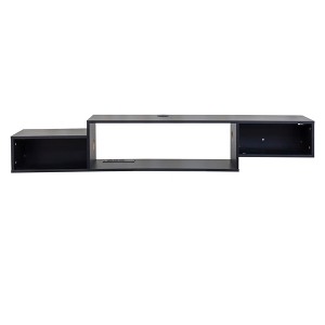 CLIHOME LED Wall Mounted Floating TV Stand, Decorative Storage Cabinets With Charging Station - 1 of 4