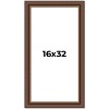 PosterPalooza | Panoramic Traditional Brown Picture Frame - UV Acrylic, Foam Board Backing, Hanging Hardware - 2 of 4