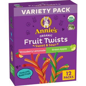 Annie's Sweet & Sour Twists Fruit Snacks - 7.62oz/12ct - 1 of 4
