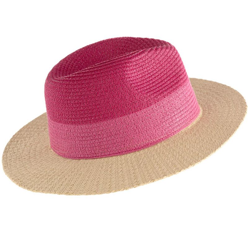 Shiraleah Pink and Natural Andrea Sun Hat, 1 of 6