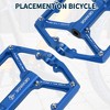 Unique Bargains Foot Peg Footrests Fit 9/16 Inch Axles Durable Rear Bicycle Pedal Aluminum Alloy Black 1 Pair - 2 of 4