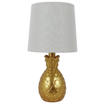 13" Geraldine Pineapple Table Lamp Gold - Decor Therapy