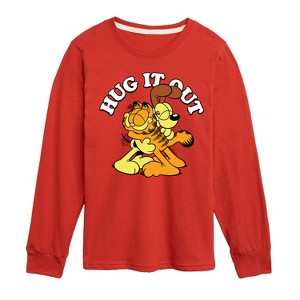 Boys' - Garfield - Hug It Out Long Sleeve Graphic T-Shirt - 1 of 4