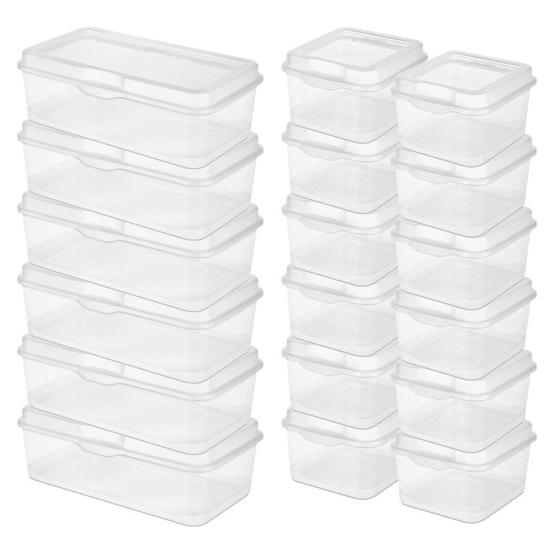 Sterilite Large FlipTop Latching Storage Box, 6 Pack, and Small FlipTop Latching Storage Box, 12 Pack for Office and Household Organization, 1 of 7