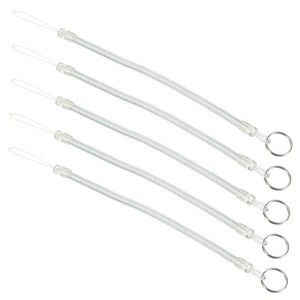 Unique Bargains Plastic Detachable Spiral Spring Coil Strap Keyring Lanyards - 1 of 4