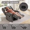 FURNIinspire Sofas Upholstered Rocker Recliner Sofas with Side Pocket, Ergonomic 110°-160°Adjustable Recliner Sofas, Gray,39"*36"*42" - 4 of 4