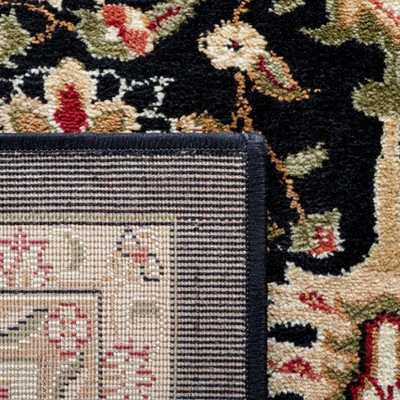 Lyndhurst Black and Beige Synthetic 8' x 10' Area Rug