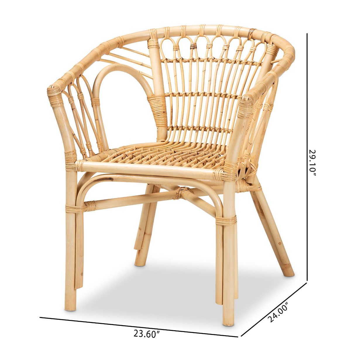 Kaka Rattan Dining Chair Natural/Brown - bali & pari - thumbnail 10